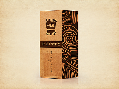 Gritty Beard Balm Package branding logo logo design