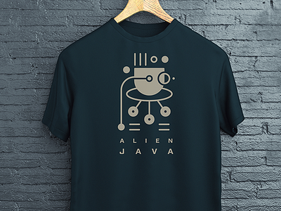 Alien Java T-shirt branding design illustration logo logo design