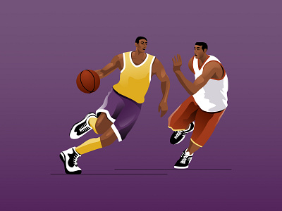 Dynamic basketball game abstract adult african american ball basketball character drawing game illustration man men players sports design sports logo vector