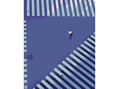 Make your own path alone book cover book cover design character city cityscape crossroads illustration japan man night roads roadside