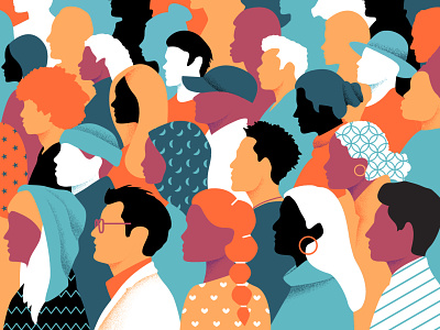 Health Disparities abstract allraces character crowd design different equality ethnicities group of people illustration man multiethnic people portraits profiles races variety various vector women