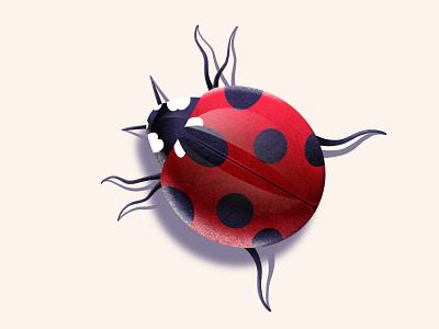 Lady Beetle 2d 3d dimensional illustration insect insects lady beetle ladybug ladybugs procreate realism realistic small tiny