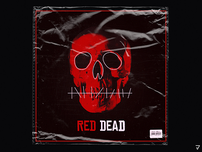 Red Dead Cover album album design artwork black cover cover design dark design font graphic design illustration red skull type typographie