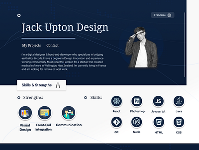 Jack Upton / Portfolio Website cv design frontend jack jackupton jackuptondesign portfolio reactjs ui upton work