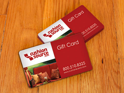 Cushion Source Gift Card - 2012 branding graphic design illustrator photoshop