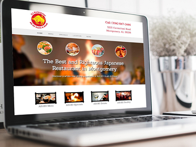 AH-SO Sushi-Steak House Website - Branding identity - 2013