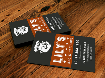 Lily's BBQ & Catering Business Card - Re-Branding identity