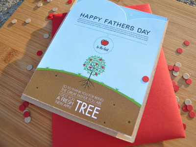 Fathers Day Card fathers day apples apple tree card design illustration graphic design type photography