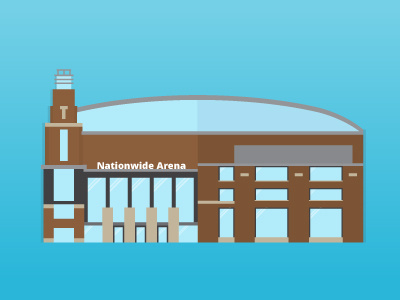 Nationwide Arena arena building city columbus illustration nationwide ohio pop up sports