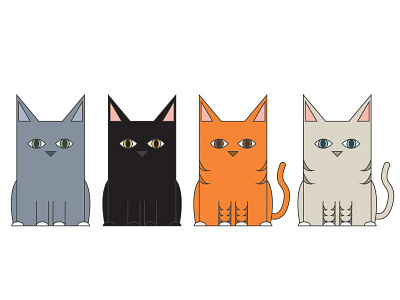Kitties cat cats columbus illustration kitties vet web