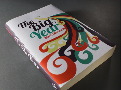 The Big Year bird book book cover cover cover design feathers illustration peacock tail typography year