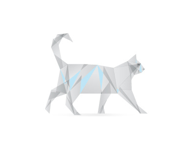 Feline animal blue cat feline grey illustration minimalist pet walking