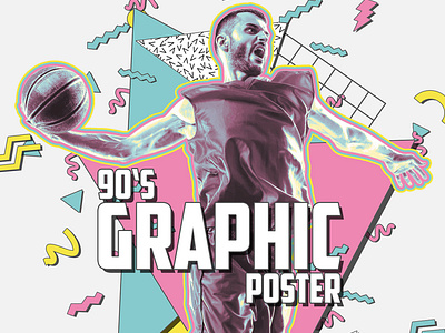 90's Graphic Poster Photoshop Action