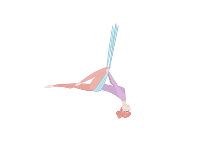 Aerial Yoga Pose aerial yoga art circus design digital art illustration illustrator workout yoga