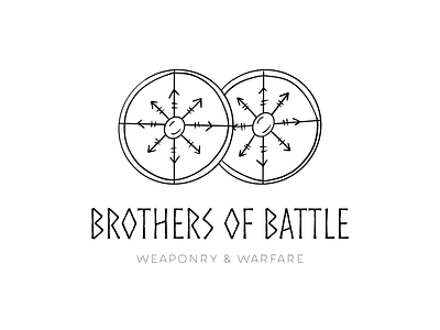 Brothers of Battle Logo battle design logo shield viking