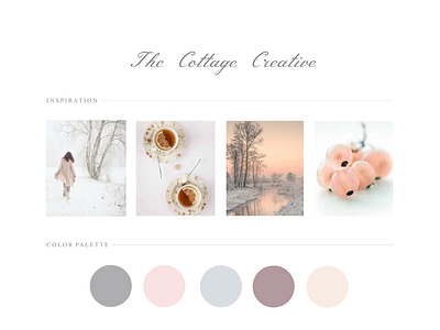 Cottage Creative Branding Board brand branding branding board mood board style winter