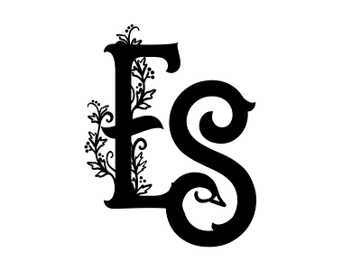 Logo Mock-Up for Ensley & Swann brand branding feminine floral logo logo design swan vines