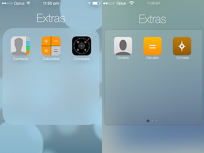 iOS7 Redesign: Folders