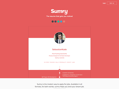 Sumry - The resume that gets you noticed animation fun resume sumry website