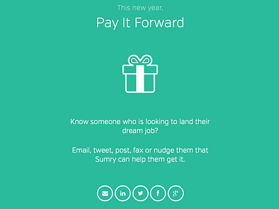 Sumry - Pay It Forward gift icon job present resume sumry
