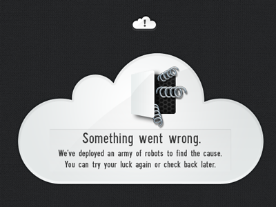 Cloud Error Message broken clean cloud coil error spring