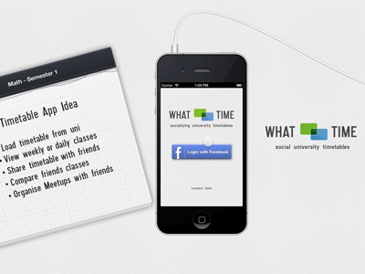 WhatTime App Demo Background app demo iphone earphones paper soundstage whattime