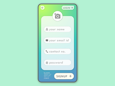 Sign Up - Entry 02 adobe xd dailyui entry02 signup