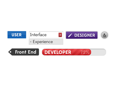 Portfolio Header Graphic button buttons designer dropdown interface loading bar tag ui user experience user interface