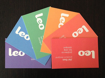 Leo Biz Cards business cards colors leo rainbow