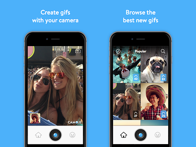 Camoji 2.0 App Store Shots appstore camera camoji gif