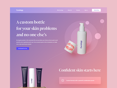 Curology Beauty Landing Page Concept