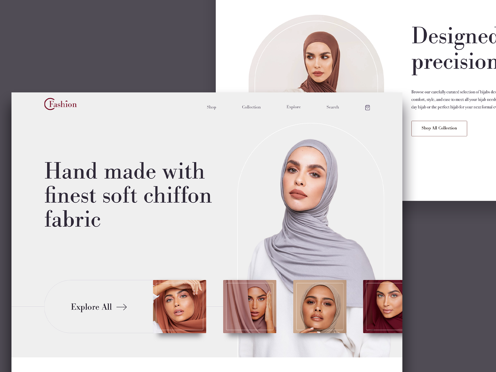 Fashion Website Exploration by Jismon Thomas on Dribbble