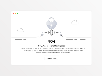 404 Error Page - DailyUI 008 dailyui design illustration uiux web