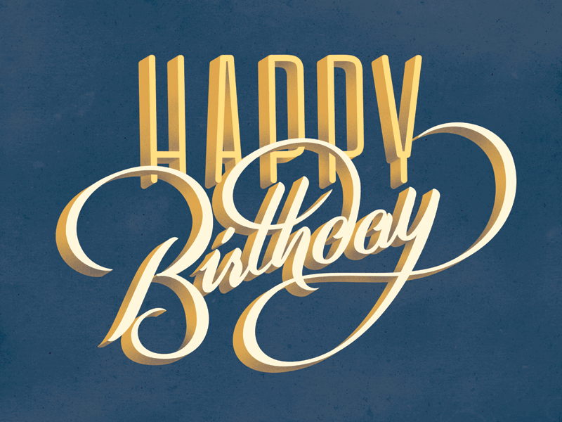 Birthday birthday hand lettering lettering texture typography vector