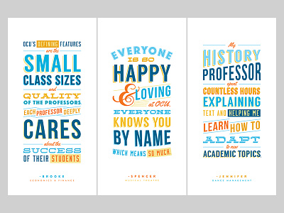 OCU Light Pole Banners banner college poster quote typographic typography university