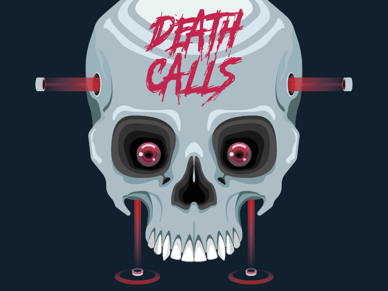 Death Calls animaton gif skull vector
