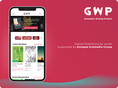 Gramedia Writing Project | Digital Publishing blog design bloging branding designforwriter digital digitalpublishing fictions app gramedia gwp indonesian web publisher reading app uidesign webnovel website for writer writer portal writing writing app writing services