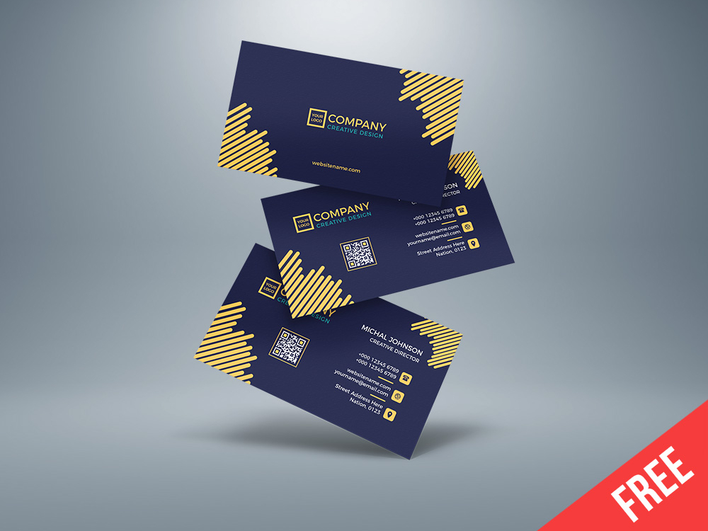 Free Business Card Template by hasaka on Dribbble