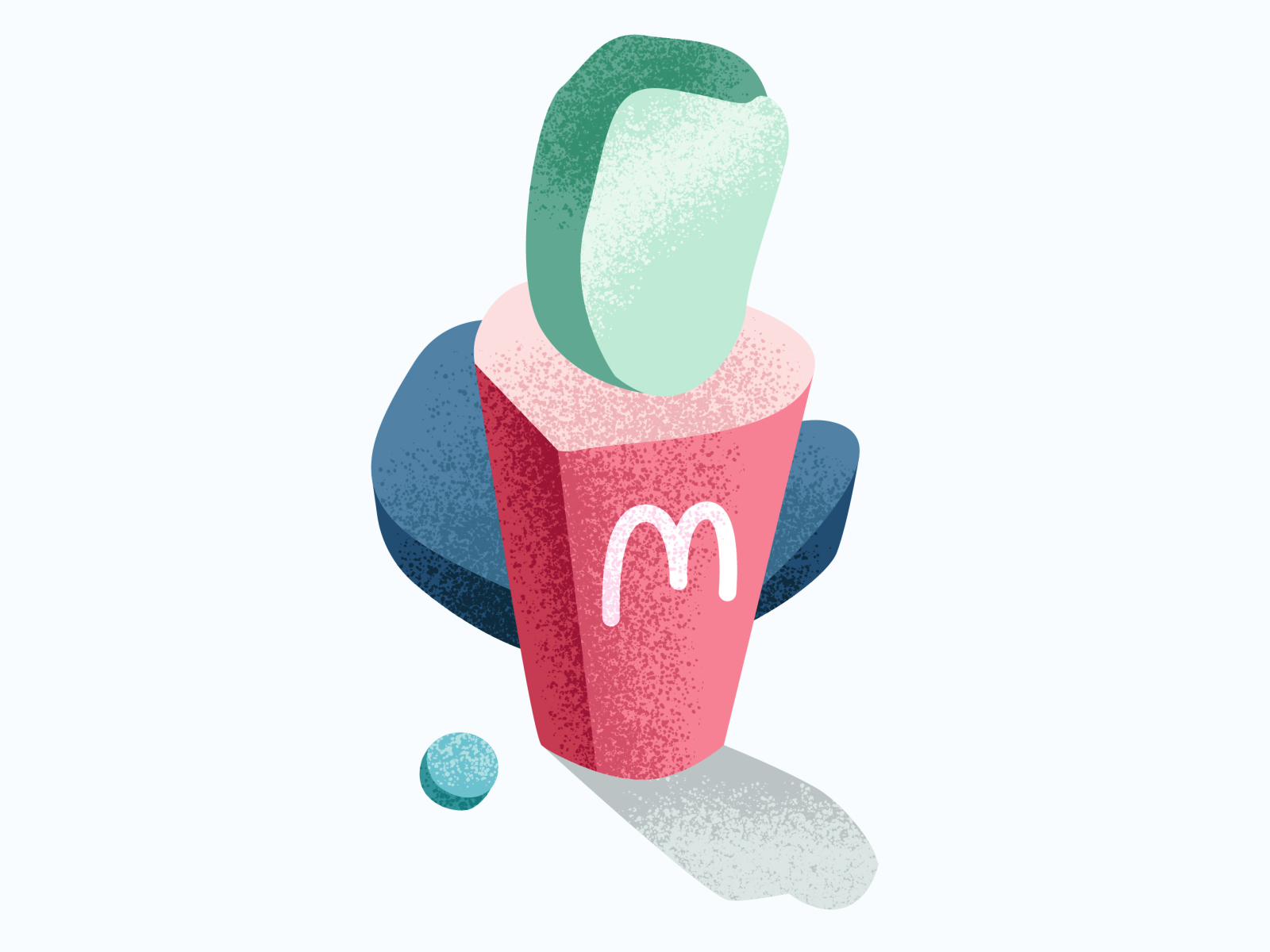 Ice cream design glass ice cream icon illustration mcdonalds vector