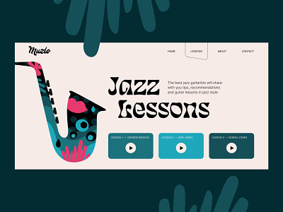 Learning platform - Lessons design illustration learning learning platform music psychedelic ui ve vector