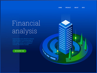Financial company landing page illustration landing layout page typography ui ux website