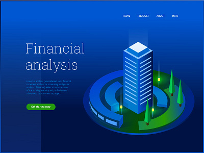 Financial company landing page