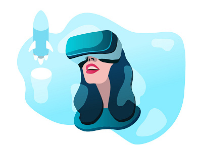 VR character design digital experience human illustration technology vector vr world
