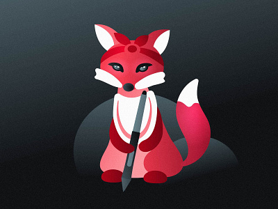 Wacom fox design fox icon illustration logo red vector wacom