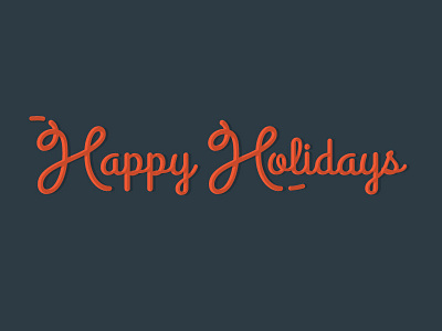 Happy Holidays Typography christmas happy holidays line monoweight script type