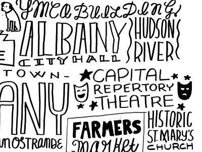 Downtown Albany Handlettering albany handlettering local typography