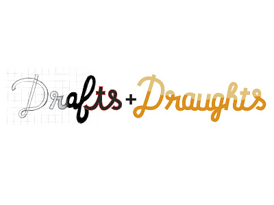 Drafts + Draughts - Hand Lettering Meet Up event hand lettering