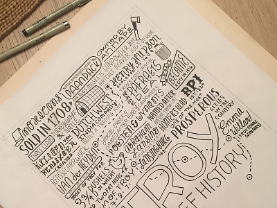 Troy Night Out WIP design hand lettering poster wip