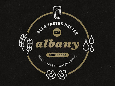 Albany Beer Craftwhere Poster albany beer illustration poster vintage