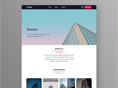 Towner landing page